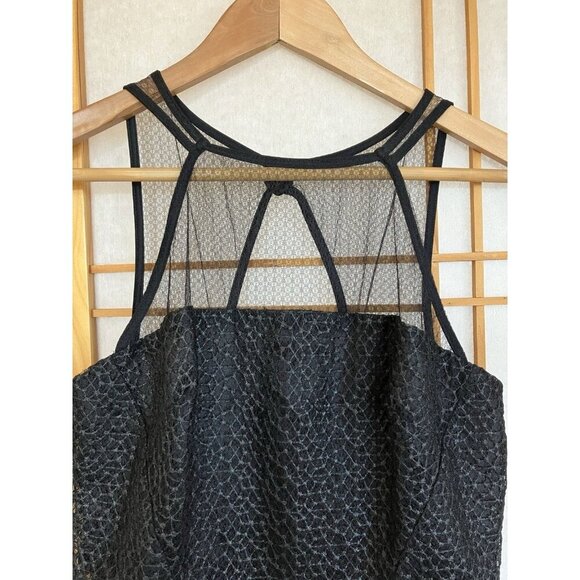 NWT Eva Franco Women’s Black Illusion Top Cocktail Dress, Size 4 MSRP $265 - Picture 2 of 14